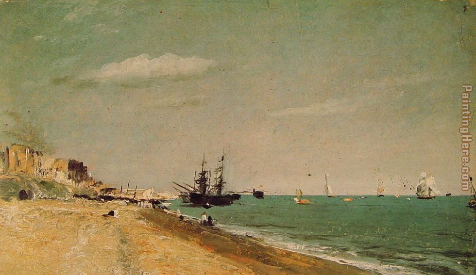 Brighton Beach with Colliers painting - John Constable Brighton Beach with Colliers art painting